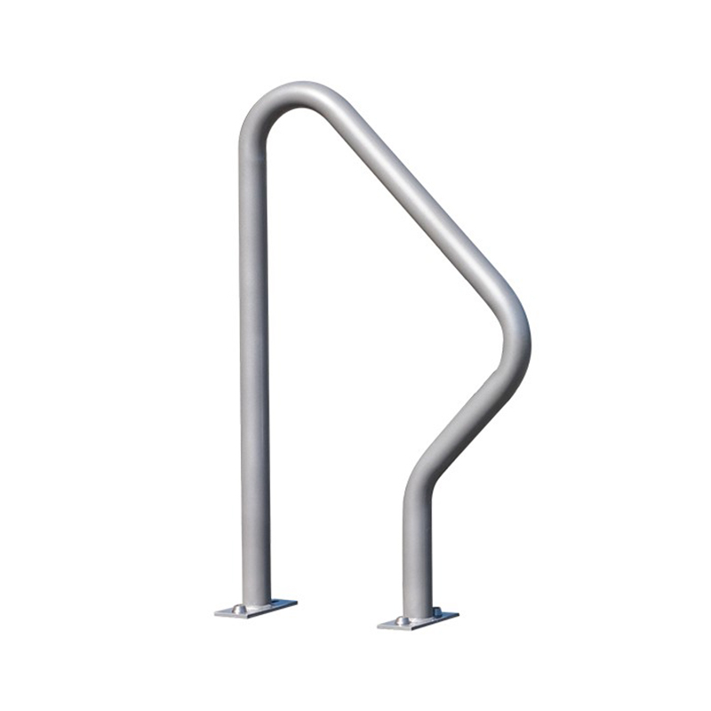 Černý ocelový zakřivený cyklus Bollard Bike Lockers Rack Cycle