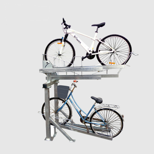 Stojan na kolo s dvojitým cyklem/dvoupatrový stojan Birdrock Home 4 s úložným prostorem